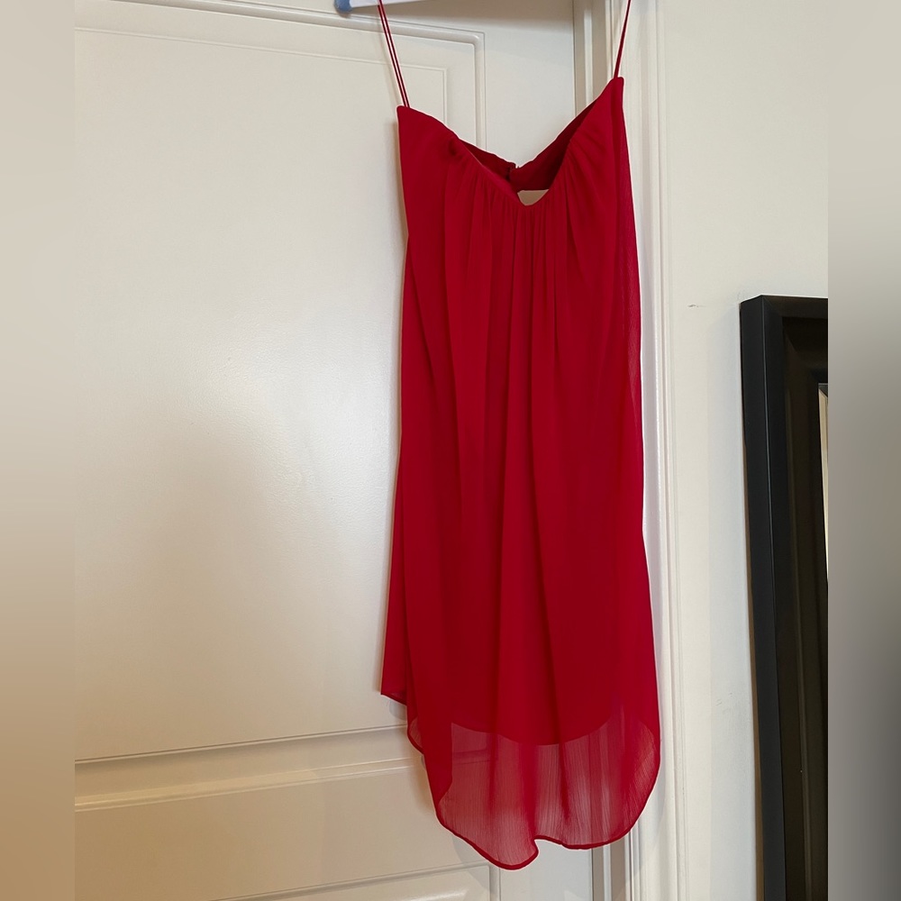 Alice + Olivia strapless red dress size 4